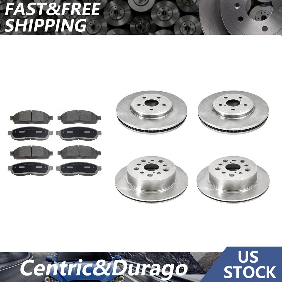 Front Rear Kit Brake Rotors & Ceramic Brake Pads Fits 2001-2006 Lexus LS430 - Image 1 of 4