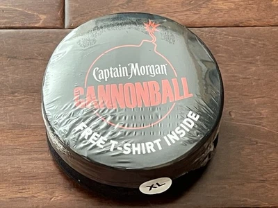 Camiseta Captain Morgan Cannonball Ron Negra Para Hombre Mujer XL Promocional Logo Foto 1 de 3