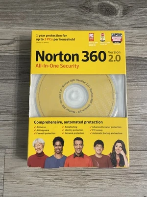 Norton 360 All In One Security CD 2007 New Sealed - Image 1 of 4
