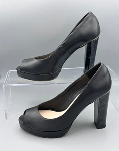 Zapatos de tacón alto mujer MENBUR Stiletto Peep Toes talla EU 39 negro #447 - Imagen 1 de 6