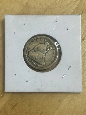 1875 Silver Twenty Cent Piece Seated Liberty - Image 1 of 2
