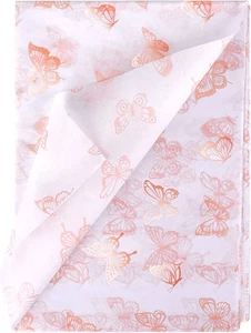 30Pcs 35 X 50Cm/ 13.8 X 19.7 Inch Butterfly Tissue Paper, Rose Gold Wrapping Pap - Picture 1 of 8