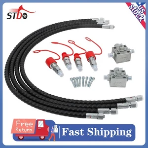 2 Three Way Diverter Valves for 1-2 ton Chinese Mini Excavator w/ Quick Connects - Picture 1 of 13