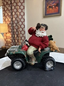 Santa Camo on ATV 4-Wheeler Heavy High Quality Christmas Gift for Dad Father - Picture 1 of 2