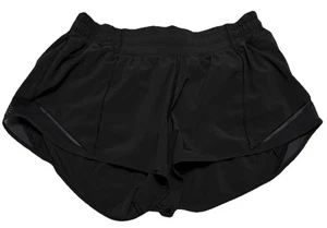 Lululemon Hotty Hot Short II 2.5" Black Womens Size 6 Style W7ARKR Zipper Pocket - Picture 1 of 11