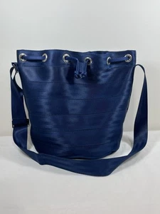 Harveys Seatbelt Bag Indigo Berkeley Bucket Blue Hobo Durable Y2K RARE! Made USA - Picture 1 of 24