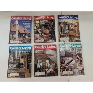 VTG 1986 & 1987 Country Living Magazines Lot of 6 Decorating Crafts Real Estate - Picture 1 of 1