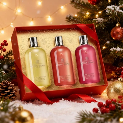 Molton Brown Floral & Spicy Bath & Shower Gel Body Care Collection Gift Set