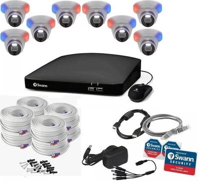 Swann Enforcer 4K CCTV Kit DVR 8-5680 2TB 8x 4KDER Dome Camera SWDVK-856808DE - Image 1 of 4