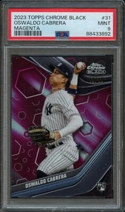 BB - 2023 Topps Chrome Black - Magenta - #31 - Oswaldo Cabrera - PSA 9 - Bild 1 von 2