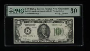 DBR 1928-A $100 DGS FRN Minneapolis Fr. 2151-Idgs PMG 30 Serial I00099834A - Picture 1 of 2