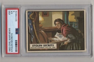 1962 Topps Civil War News #50 Stolen Secrets PSA 5 Free Shipping! - Imagen 1 de 2