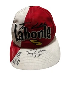 TERRY LABONTE NASCAR #5 CAP AUTHOGRAHED & UNKNOWN SIGNATURE - Picture 1 of 6