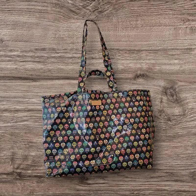 Bolso de Mano Consuela Calavera de Azúcar Negro JUMBO con Asas Dobles Retirado Foto 1 de 4