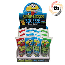 Full Box 12x Tubes Toxic Waste Slime Licker Squeeze Sour Tiktok Candy | 2.47oz