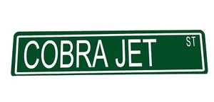 Cartel de calle de metal personalizado ""Cobra Jet St"" Ford Mustang hombre cueva garaje coche 41010 - Imagen 1 de 1