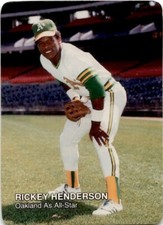 1987 Mother's Cookies Rickey Henderson Oakland Athletics #20