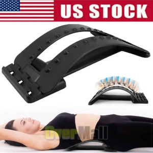 Masajeador de espalda estiramiento lumbar curación dolor dispositivo soporte alivio espalda - Imagen 1 de 12