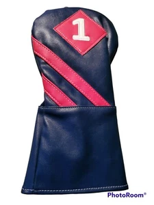 Callaway Vintage Synthetic Leather Headcover #1 Blue Red White NWT - Picture 1 of 2
