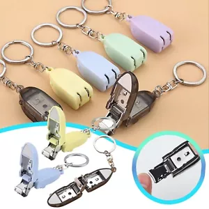 Portable Mini Nail Clippers Foldable Travel Keychain Finger Nail With Nail Files - Picture 1 of 17