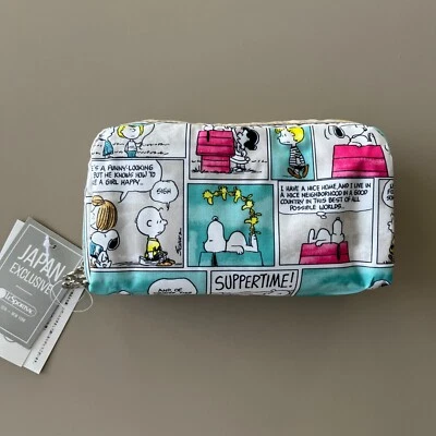 Bolso de cosméticos rectangular Lesportsac Snoopy nuevo con etiquetas Foto 1 de 4