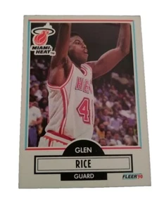 1990 FLEER BASKETBALL .. GLEN RICE .. KARTENNUMMER 101 .. ROOKIE CARD - Bild 1 von 2