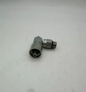 MBX90-04-06 (50 Pk) Raccordi a crimpatura 1/4"" Tubo x 3/8"" O-Ring Boss Girante 90° - Foto 1 di 4