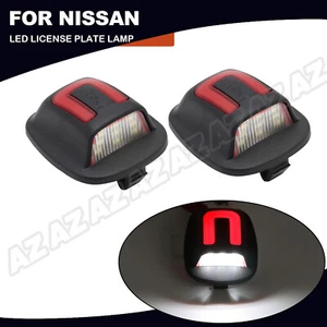 White+Red LED License Plate Lights For Nissan Xterra 1994-2004 Frontier 1998-04 - Picture 1 of 11