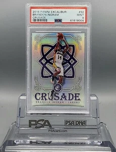 Brandon Ingram RC 2016 Panini Excalibur #92 Crusade SILVER PRIZM PSA 9 Mint - Picture 1 of 2