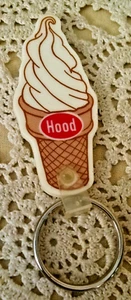 HOOD ICE CREAM KEYCHAIN KEY RING PLASTIC RUBBER CONE FIGURAL METAL RING DAIRY. - Picture 1 of 6
