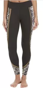 $64 NWT BETSEY JOHNSON WOMENS GRAY/GOLD PATTERNED ATHLETIC PANTS SIZE XS - JL94 - Picture 1 of 9