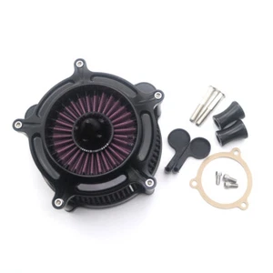 Sistema de filtro de admisión de filtro de aire de turbina CNC negro para Softail Touring 2014-2015 - Imagen 1 de 9