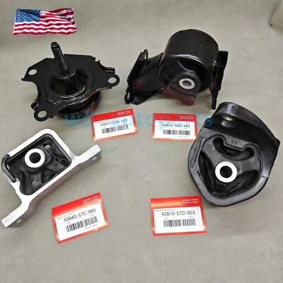 New ！4× Engine Motor & Trans Mount For 2002-2006 Honda CR-V 2.4L Automatic New - Image 1 of 4