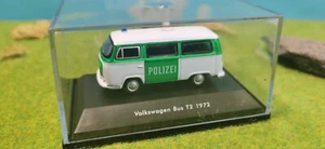 Welly Nex 1/87 HO: 1963 Volkswagen T1 Bus POLIZIA IMBALLO ORIGINALE modello raro - Foto 1 di 4
