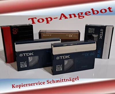 10 Video 8 / Hi8 / Digital 8 Mini-DV oder VHS-C Bänder digitalisieren auf DVD - Bild 1 von 2