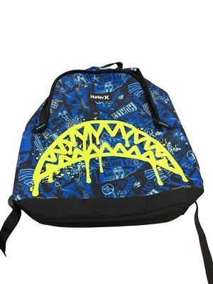 Mochila de graffiti Hurley azul y amarillo con correas ajustables 18x16 SKU 7054 Foto 1 de 4