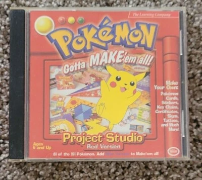 Pokemon Gotta Make Em All Project Studio Red Version Computer PC CD-ROM 1999 - Image 1 of 4