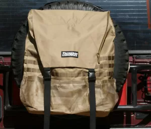 TRASHAROO Off-Road Canvas Bag, TAN - Gen 2, Easily Attaches to Spare Tire - Picture 1 of 2