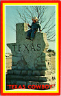 Grüße Texas Cowboy Marker & Junge Chrom Postkarte C15