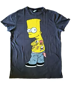 T-shirt ufficiale dei Simpson ""Tattoo Bart"" stampa grafica (grigia, taglia large) - Foto 1 di 8