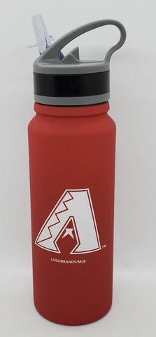 NEW Diamondbacks 24oz Flip Straw Stainless Steel Water Bottle / Tumbler /  Mug Cover