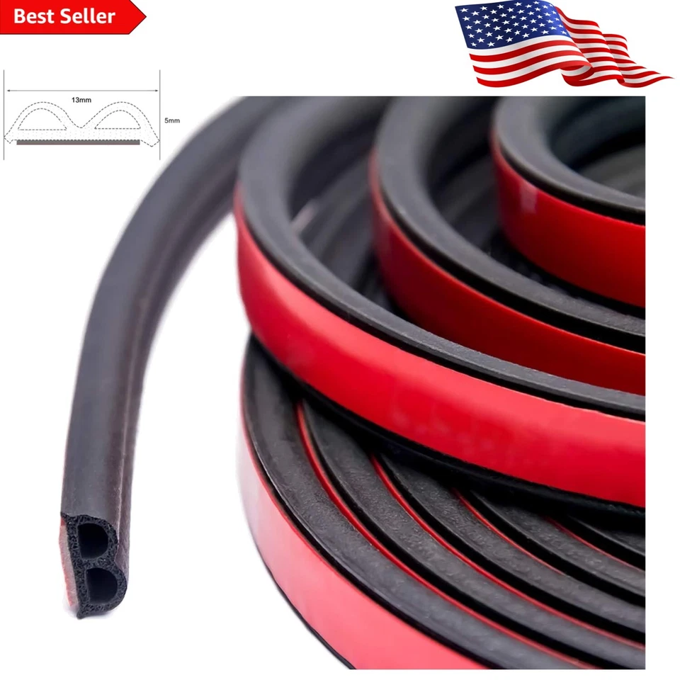 32ft Long Self Adhesive Automotive Rubber Weather Draft Seal Strip Weatherstrip