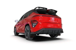 Rally Armor Mud Flaps For Hyundai Kona N Line Black w Red Logo - Picture 1 of 5