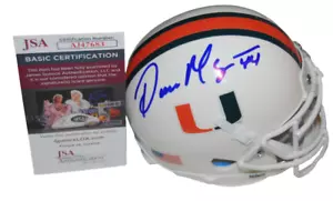 DAN MORGAN signed (MIAMI HURRICANES) mini football helmet JSA COA AJ47683 - Picture 1 of 2