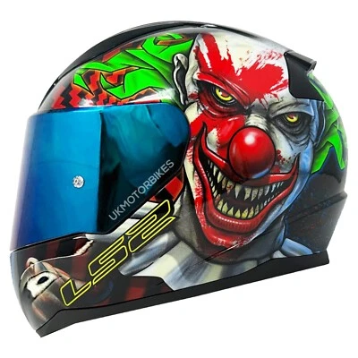 LS2 FF353 CASCO JOKER BRILLA EN LA OSCURIDAD CARA COMPLETA MOTO CASCO - Imagen 1 de 4