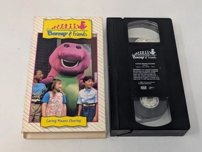 Barney And Friends Caring Means Sharing VHS Tape 1992 Time Life Video Foto 1 de 4