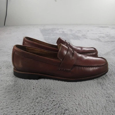 Johnston & Murphy Loafers Shoes Mens Size 11.5 Brown Leather Penny Slip On - Image 1 of 4