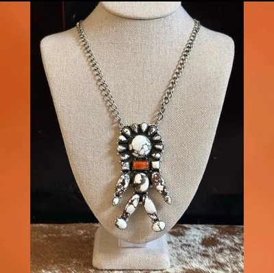 Kachina Wild Horse Statement Southwestern Sterling Silver Necklace  - Image 1 of 4