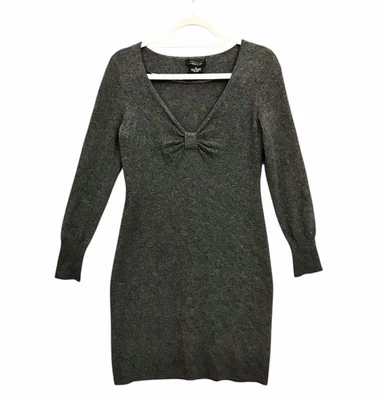 Bloomingdales 100% Cashmere Sweater Dress Gray Soft Stretch Women’s Sz M - Image 1 of 4