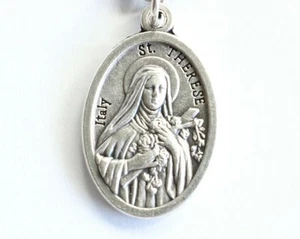 Medalla Santa Teresa Alta Calidad Plata Italiana - Imagen 1 de 2